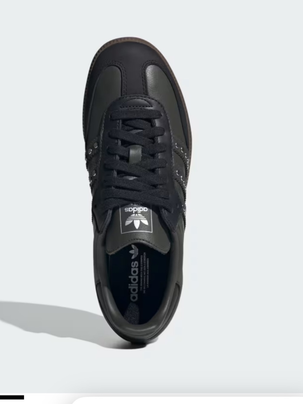 Adidas ICONIC SAMBA SHOES WITH PREMIUM MATERIALS AND METALLIC DOT 3-STRIPES 9.5 - Picture 5 of 16